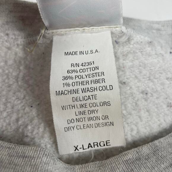 Vintage Christmas Tis The Season Candy Cane Gray Crewneck Sweatshirt Size XL - Picture 6 of 8